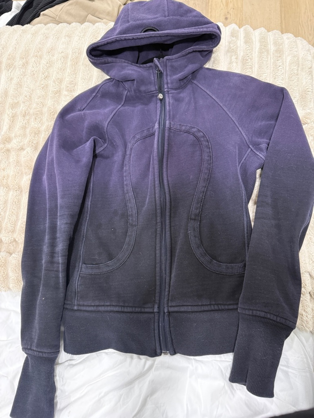 lululemon athletica Purple to Black Ombre Hooded Zip Jacket